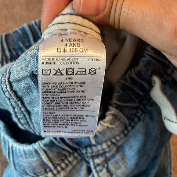 Gap baby denim pants. Blue. Size 4 years. - Picture 3 of 5